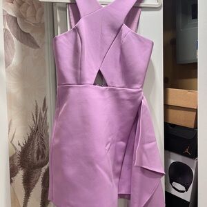 BCBGMaxAzria Lilac Asymmetrical Dress